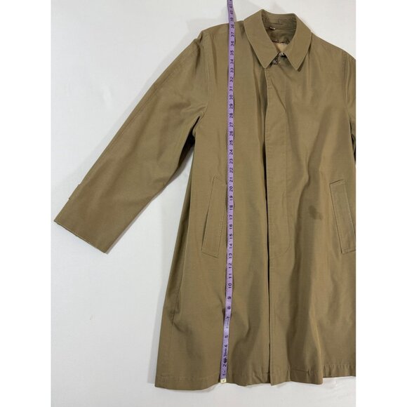 Vintage Briarcliff Tan Trench Raincoat Men’s 38R Zip Out Liner Made in Okinawa - Picture 10 of 11